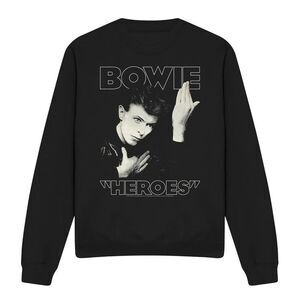 David Bowie Unisex Adult Heroes Cover Sweatshirt / Black